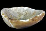 Polished Quartz and Agate Bowl - Madagascar #117380-1